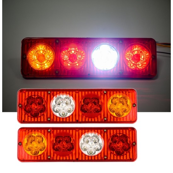 Комплект LED стопове мигач задна светлина 24V за камион, бус, ТИР, ремарке