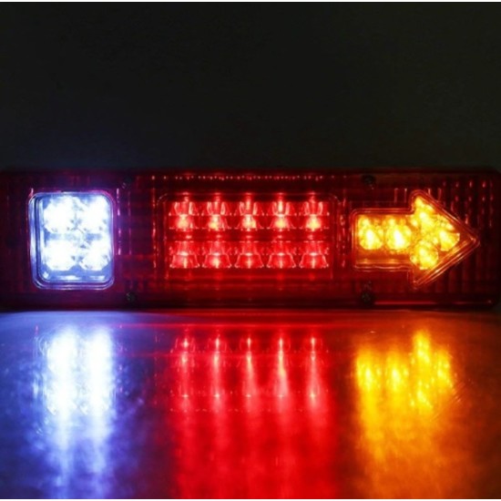 Комплект LED стопове, стоп светлина с мигач, задна светлина, 12v за камион бус ТИР, ремарке, каравана 29 x 8 cm-Стопове за камиони и ремаркета%