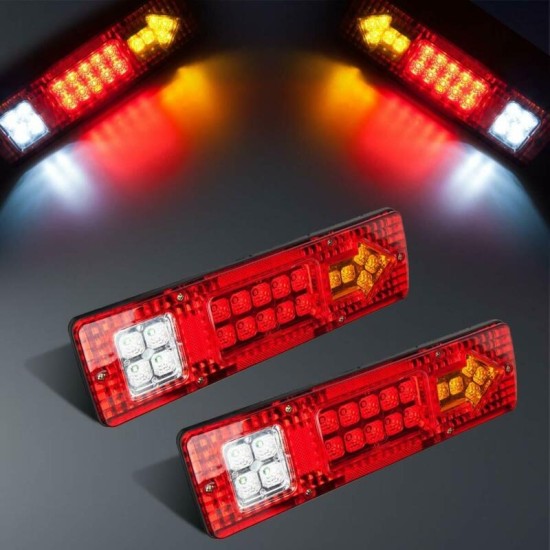 Комплект LED стопове, стоп светлина с мигач, задна светлина, 12v за камион бус ТИР, ремарке, каравана 29 x 8 cm-Стопове за камиони и ремаркета%