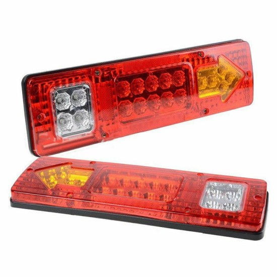 Комплект LED стопове, стоп светлина с мигач, задна светлина, 12v за камион бус ТИР, ремарке, каравана 29 x 8 cm-Стопове за камиони и ремаркета%
