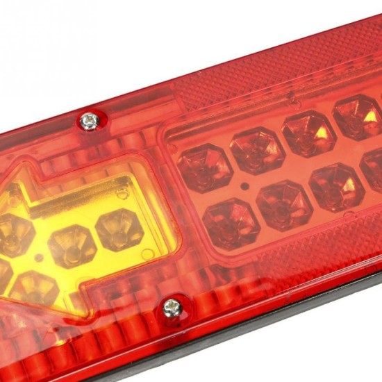 Комплект LED стопове, стоп светлина с мигач, задна светлина, 12v за камион бус ТИР, ремарке, каравана 29 x 8 cm-Стопове за камиони и ремаркета%