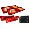 Комплет Ляв + Десен Диодни Lед Стопове Бягащ Мигач Неон За Бус Камион Тир Ремарке Караванa 12V 24V-Стопове за камиони и ремаркета%