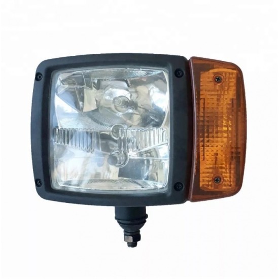 Ляв универсален външен фар с мигач къси и дълги светлини - подходящ за трактор, мотокар, багер, комбайн, снегорин и др.