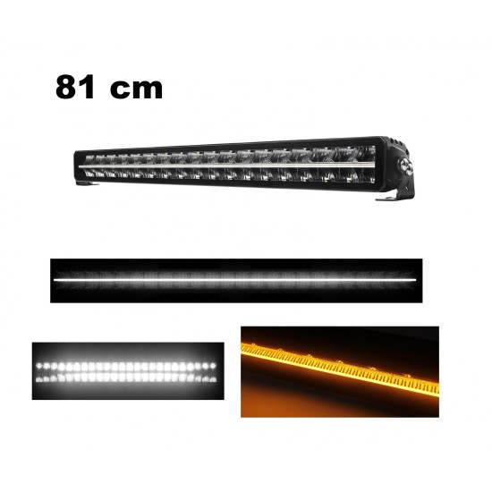 81 cm / 32 Инча 12V - 24V Led Bar Лед Бар Пиано дизайн Диоден Прожектор Супер Мощен Бяла и Оранжева Светлина Габарит Мъгла Високо Качество Ново Поколение 14280LM