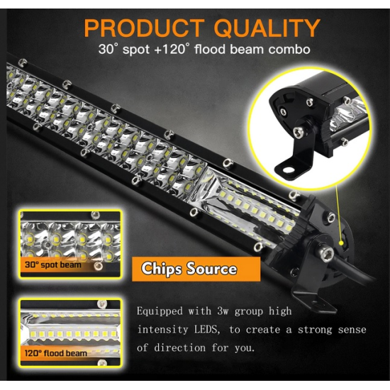 Супер Мощен LED BAR- 50см. -180W 12-24V (63400)-LED барове%