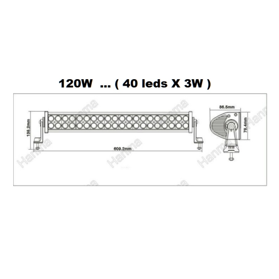 LED BAR- 56см. -120W 8033-56-LED барове%