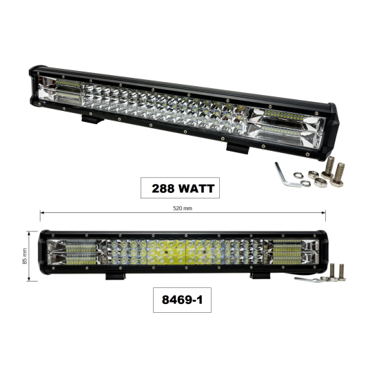 ХАЛОГЕН -LED BAR- - 52 см. -288W- -8469-3