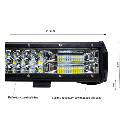 ХАЛОГЕН -LED BAR- - 52 см. -288W- -8469-3-LED барове%