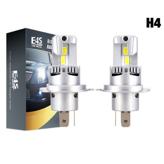 Комплект от 2 броя Умалени Мини Лед Led Диодни Крушки E4P H4 Х4 12V 50W 15000lm за Автомобил Мотоциклет Трактор Камион Бус и др.