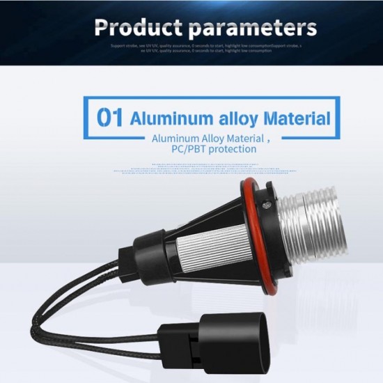 2 бр. Led Лед Крушки за фарове Angel Eyes - жълт цвят, 12-24V, без грешки за BMW CANBUS-LED крушки за фарове%