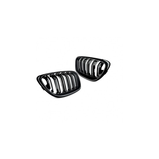 Двойни Бъбреци Решетки За БМВ BMW F22 F23 F24 F27 E87 2012г.-2018г. Черен Гланц Лак-Решетки за автомобили%