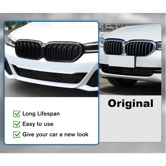 Двойни Бъбреци Решетки За BMW 5 SERIES G30 G31 LCI БМВ 5-та Серия Facelift BMW G30 G31 G38 2020г.-2023г. Черен Гланц Лак-Решетки за автомобили%
