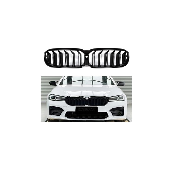 Двойни Бъбреци Решетки За BMW 5 SERIES G30 G31 LCI БМВ 5-та Серия Facelift BMW G30 G31 G38 2020г.-2023г. Черен Гланц Лак-Решетки за автомобили%