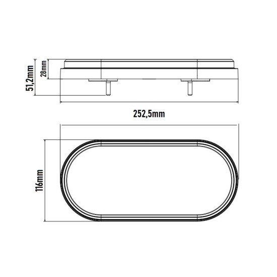 Комплект LED ЛЕД Диодни Стопове, Динамичен Мигач, 4 Функции, 12/24V-Стопове за камиони и ремаркета%