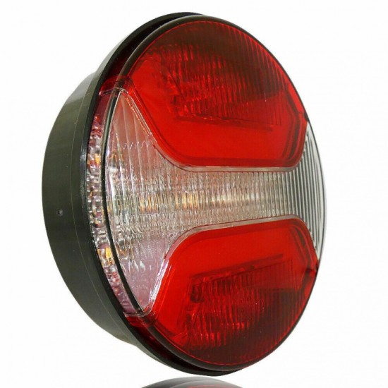 LED Лед Диоден Стоп Тип Хамбургер Неон Ефект Ø12cm 112mm 12V-24V За Камион, Ремарке, Бус , Каравана, Кемпер,Ван-Стопове за камиони и ремаркета%