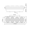 Комплект Стопове, 12V -24V, 314mm x 100mm x 65mm, Подходящи за Бус Камион Тир Ремарке Караванa-Стопове за камиони и ремаркета%