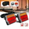 Комплект LED Лед Диодни Стопове 12V с Магнит и Окабеляване, 5 Функции, за Ремаркета, Колесари, Платформи, МПС-Стопове за камиони и ремаркета%