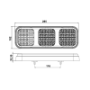 Универсален Лед Led Стоп ,Unistar IV, 24V-Стопове за камиони и ремаркета%