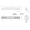 LED Лед Трети Стоп, Маркер, Габарит, 24см, 12V - 24V, 9 Диода,Червена Светлина, Е-Mark-Маркери за камиони и ремаркета%