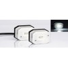 2 Броя LED Лед Габарит с Рефлектор, Бяла Светлина, Маркер, Токос, 12V - 24V, E-Mark E9, За Каравана, Кемпер и др.-Маркери за камиони и ремаркета%