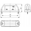 LED Лед Габарит, 6 SMD Диода, 12V - 24V, За Вертикален Монтаж, Червена и Бяла Светлина, Е-Mark Е9-Маркери за камиони и ремаркета%