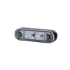 LED Светодиоден Габарит, Маркер, Токос, Бял, Овален, Е-Mark, 3 LED, 12V-24V, 8 см-Маркери за камиони и ремаркета%