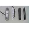 LED Светодиоден Габарит, Маркер, Токос, Бял, Овален, Е-Mark, 3 LED, 12V-24V, 8 см-Маркери за камиони и ремаркета%