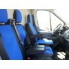 2+1 комплект калъфи / тапицерия - специално ушити за Ford Transit 2013+ с отвор за барчето на двойната седалка - 2 цвята черно или синьо-Тапицерии%