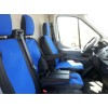 2+1 комплект калъфи / тапицерия - специално ушити за Ford Transit 2013+ с отвор за барчето на двойната седалка - 2 цвята черно или синьо-Тапицерии%