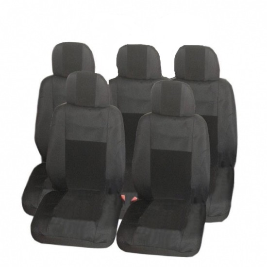 Тапицерия за Ford S-MAX, C-MAX, VW Touran, Sharan, Toyota Corolla Verso, Текстил, Черна, 5 седалки / 7седалки
