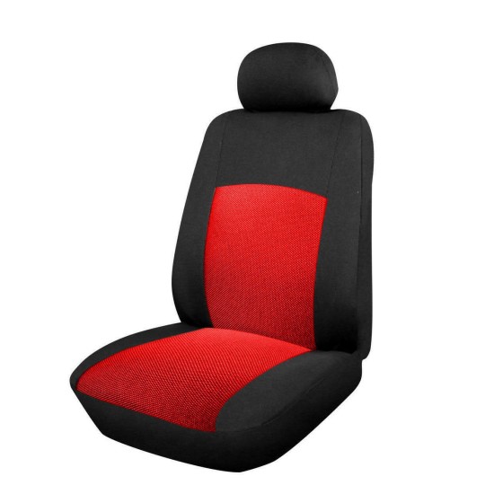 Пълен комплект авто тапицерия калъфи за седалки за Dacia Logan I 2004-2012, Dacia Logan II 2012+ синьо-черно