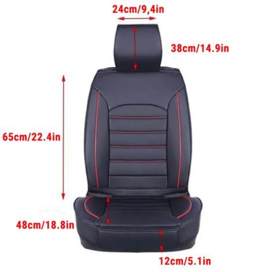 Универсална Кожена Тапицерия Кафява За Предни Седалки-Тапицерии%