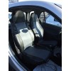1+1 Калъфи за предни седалки, тапицерия за автомобил Smart Fortwo Смарт Форту, еко кожа сиво-черно