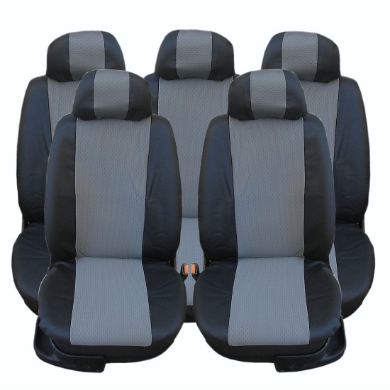 Калъфи/тапицерия за VW Touran, Sharan, Ford Galaxy, Citroen C8, Peugeot 307SW, Citroen C4 Grand Picasso, Peugeot 806, 807, Черни, 5 седалки