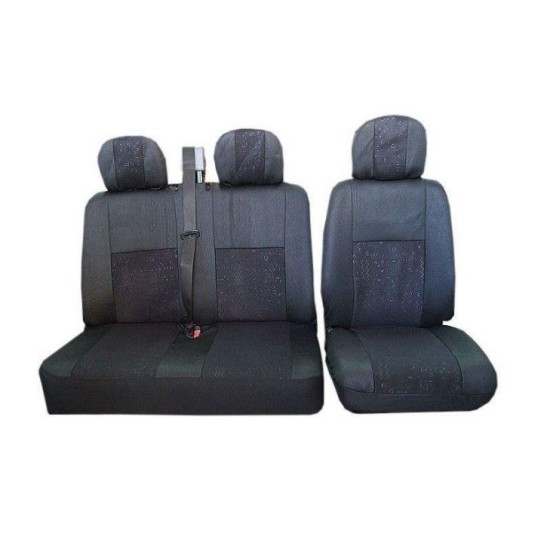 2+1 Комплект Тапицерия за Бус, Микробус, универсални - Transit, Sprinter, Movano, Master, Crafter, Transporter, LT, Boxer, Jumper - черни