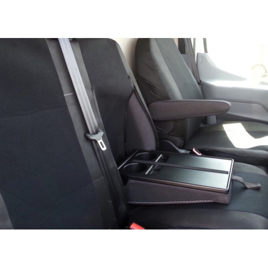 2+1 комплект калъфи  за Ford Transit 2013+ , пасват перфектно - с отвор за барчето на двойната седалка - черно