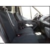 2+1 комплект калъфи  за Ford Transit 2013+ , пасват перфектно - с отвор за барчето на двойната седалка - черно-Тапицерии%