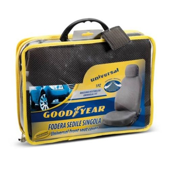 1 брой универсална тапицерия калъф за предна седалка сиво Goodyear Гудиър-Тапицерии%