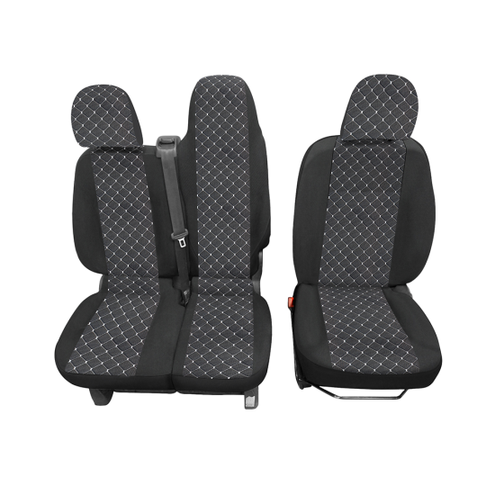 2+1 Тапицерия за Opel Vivaro 2014+ /  Калъфи за седалки за Опел Виваро 2014+
