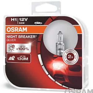 Комплект Халогени Крушки за фарове OSRAM H1-NIGHT BREAKER SILVER +100% 2бр.