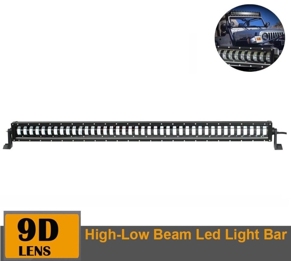 114 см. 9D Лед Led Bar Водоустойчив лед Бар, Удароустойчив, Лупи, OFF -ROAD LED BAR за Джип, Атв и др. 12V 24V 25600 LМ 320W