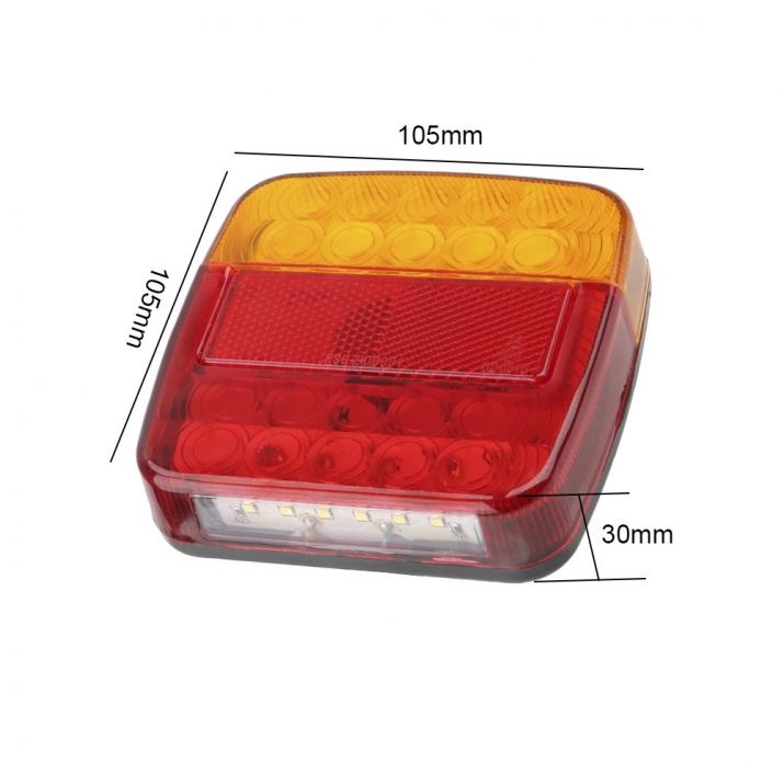 Безжични Wireless С Магнит 12V 24V Лед Led Диодни Стопове за Ремарке Каравана Платформа 5 Функции
